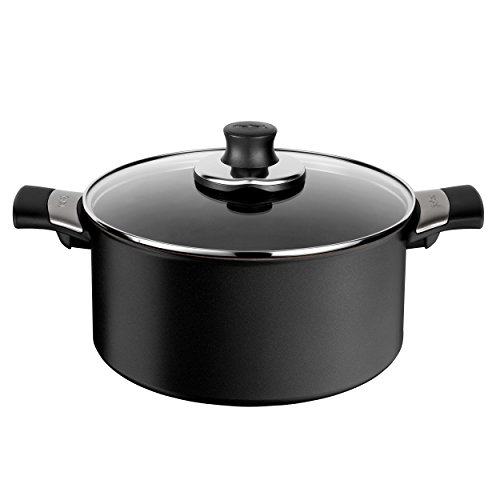 Tefal Talent Pro C6214682 Cacerola con Tapa, 24 Cm, Aluminio, Negro