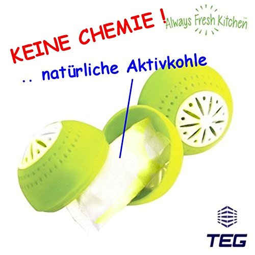 TEG40 - 3 Pack - SIN QUÍMICA - carbón natural - neutralizador de olores - Refrigerador olor removedor con carbón activo