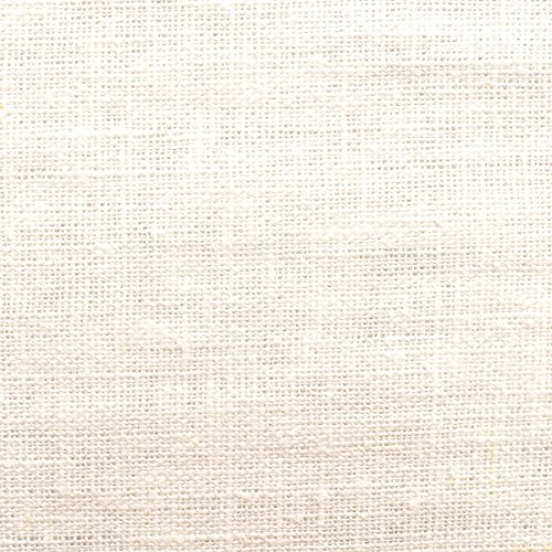Tela de lino natural - 100% lino puro - Gran textura de lino - 20 colores - Por metro (Blanco crema)