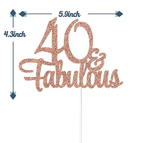 Tenhaisi - Decoración para tarta de 40 cumpleaños, diseño de 40 cumpleaños