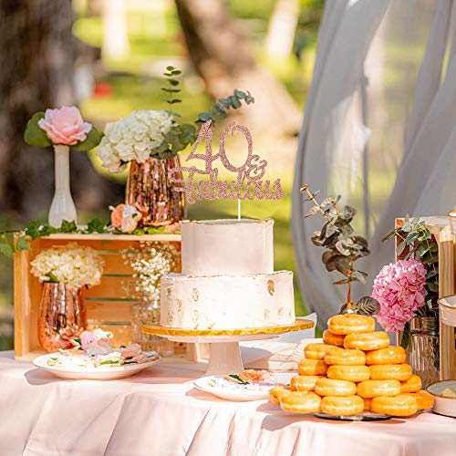 Tenhaisi - Decoración para tarta de 40 cumpleaños, diseño de 40 cumpleaños