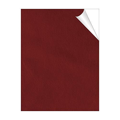 TERCIOPELO ADHESIVO FLEXIFLOCK Fiselina Flocada 45x300 CM Forro de terciopelo para cajones de joyería, manualidades y DIY (Rojo)