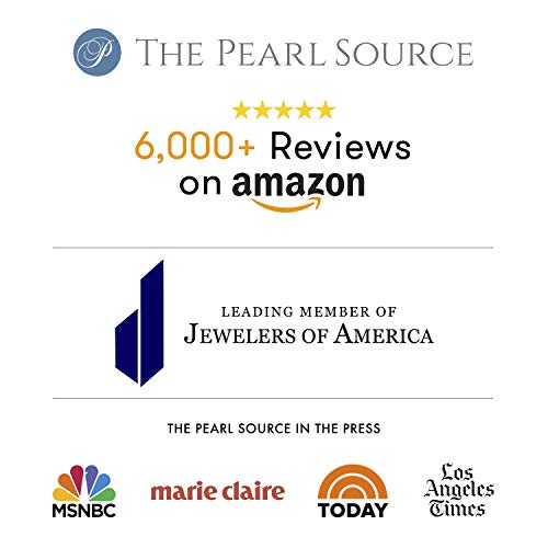 The Pearl Source 14 k (585) oro blanco redonda Perlas akoya perla