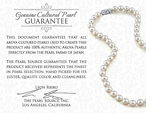 The Pearl Source   oro 14 quilates (585)  oro amarillo  redonda Perlas akoya  perla