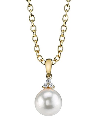 The Pearl Source   oro 14 quilates (585)  oro amarillo  redonda Perlas akoya  perla