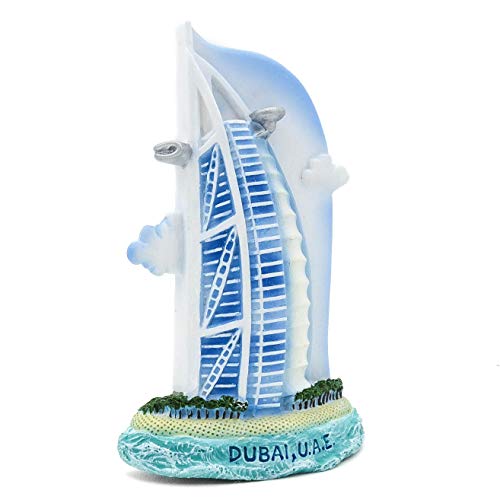 The Smuggled Goods Burj Al Arab Jumeirah; Dubai, Países Bajos 3D Imán de Resina Pintado a Mano Burj Khalifa El Centro Comercial de Dubai Gran Mezquita Sheikh Zayed La Fuente de Dubai Abu Dhabi