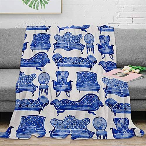 Throw Blanket Victorian Lounge Paleta Azul Marino Throw Blanket Warm Microfiber Blanket For Beds Flannel Blanket 150x200cm