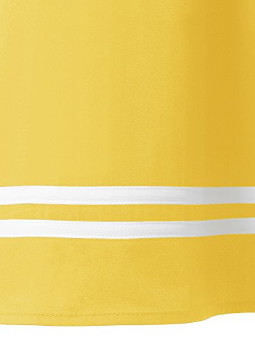 Timormode Vestido Cóctel Corto Vintage 50s Cuello Halter Vestido De Fiesta Rockabilly Mujer Amarillo S