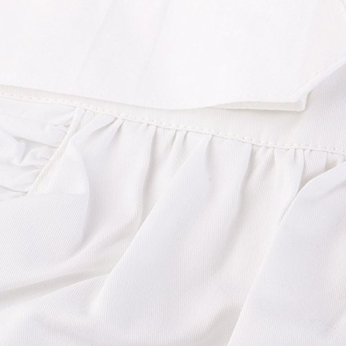 Tinksky Delantales lindos para chicas camarera Vintage delantal mujer cocina delantal (blanco)