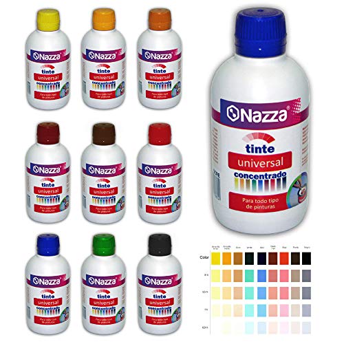 Tintes Universales Concentrados para Pinturas de todo tipo | Muy recomendado también para Resinas y barnices al Agua | Color Ocre | Formato de 250 ml