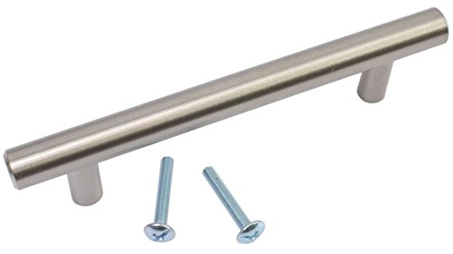 Tirador de acero inoxidable para armarios de cocina y para cajones de 96 mm y 136 mm de longitud