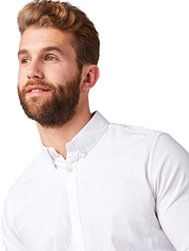 Tom Tailor Casual 1008320 Camisa, Blanco (White 20000), XXX-Large para Hombre