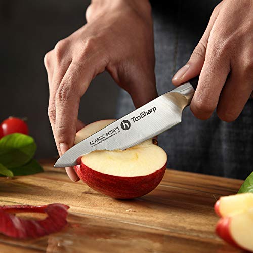 TooSharp Cuchillo de pelar / 4 pulgadas Serie Comfort-Classic – Cuchillos de chef de acero inoxidable alto en carbono X50CrMoV15 >> 4" (102mm)
