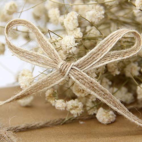 Topdo - 1 cinta de burla natural para manualidades, manualidades, Navidad, boda, evento y decoración del hogar