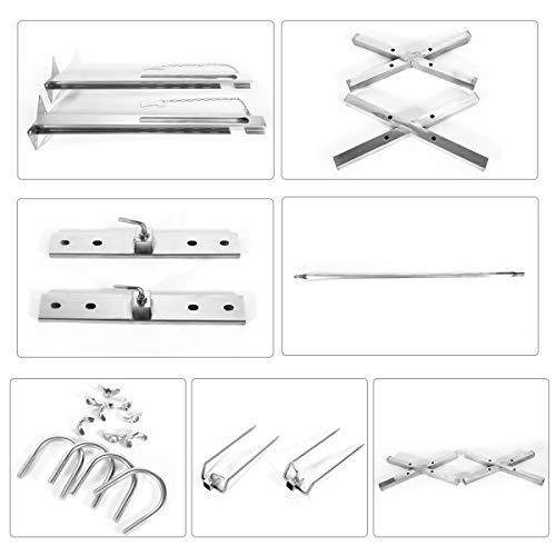 TOPQSC BBQ Kit de Asador Eléctrico 15W Acero Inoxidable Kit de Asador Automático Al Aire Libre Kit de Asador Universal Parrilla Grande Al Asador para Fiesta Cámping Carnaval