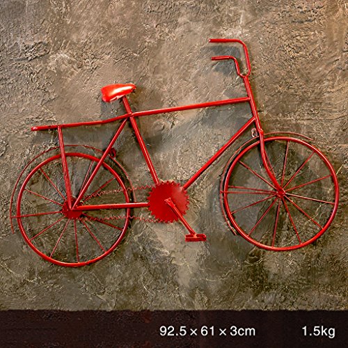 Tqbzs Retro Bar Creativo Decoración de Pared Hierro Forjado Retro Bicicleta País Americano Decoración de Metal (Color : A)