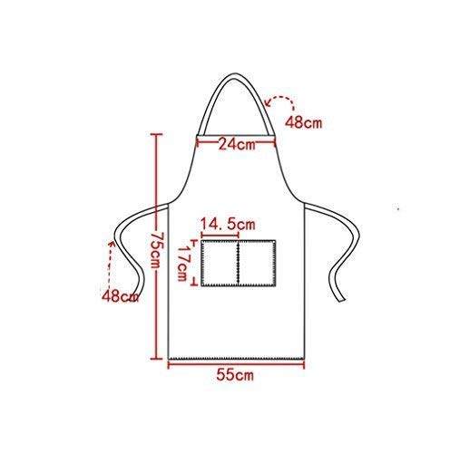 Trebien Total - Delantal de 11 piezas, unisex, color negro, con bolsillo frontal, lavable a máquina, para cocina, manualidades, barbacoa, dibujo