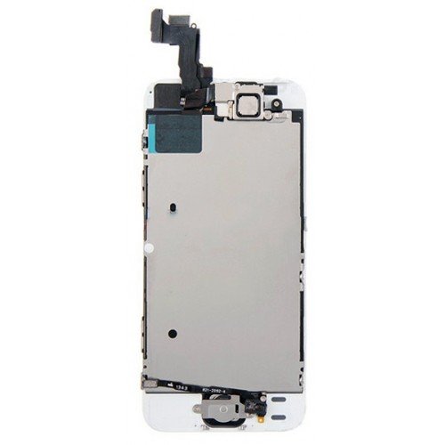 Trop Saint® Pantalla para iPhone SE Blanco - Kit de reparación LCD Completo - con Guía 5 lenguas, Superficie de Trabajo magnética, Herramientas y Film Protector Pantalla