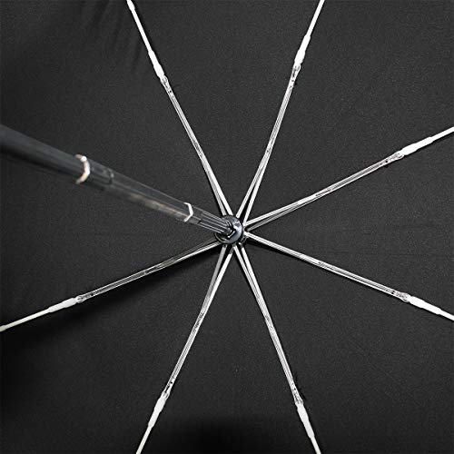 Trushop Paraguas Automático Funny Scottish Terrier Dogs with Tag Blue Compact Automati Wind Proof Travel Umbrella