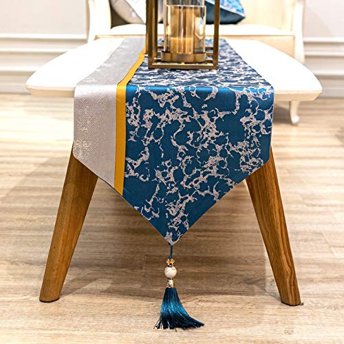 TUANZI Squisito Runner da tavolo Camino de Mesa Moderna Minimalista casero del patrón de Mesa Floral Bordado Camino de Mesa con la Borla Grupo de Comedor per Feste, ristoranti e attività all'aperto