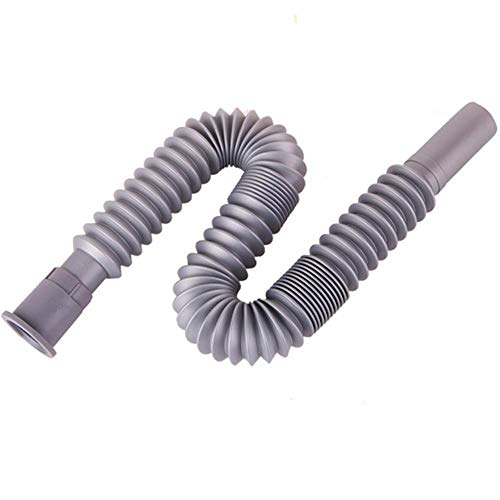 Tubo de desagüe para lavabo, fregadero, cocina, tramos flexibles, sifón, cierre de olor, diámetro superior: 3,5 cm, diámetro interior inferior: 3 cm