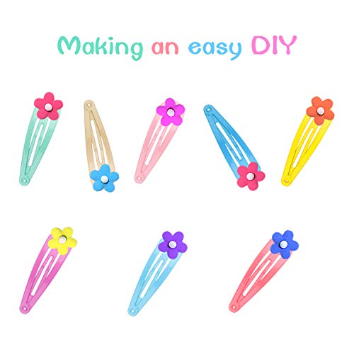 TUPARKA broches de pelo a presión de 120 piezas, pasadores para el cabello de metal antideslizantes de 2 pulgadas para niñas, niños pequeños, mujeres, 30 colores