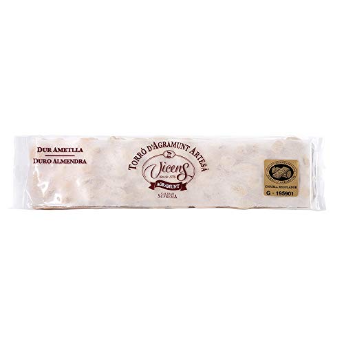 Turrón Duro de Almendra dos Obleas 200gr Alargado