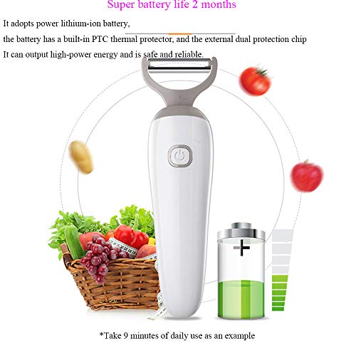TWW Pelador Cuchillo De Pelar Eléctrico Artefacto De Pelado Triturado Multifunción Cuchillo De Raspado Doméstico Artefacto Cocina