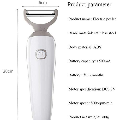 TWW Pelador Cuchillo De Pelar Eléctrico Artefacto De Pelado Triturado Multifunción Cuchillo De Raspado Doméstico Artefacto Cocina