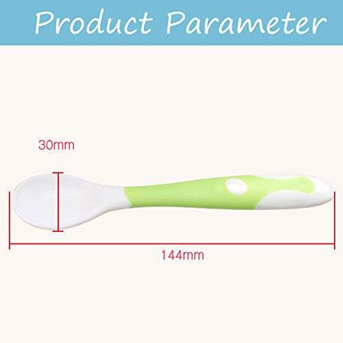 TWW Suministros para La Madre Y El Niño Cucharas Giratorias Las Cucharas De Comida para Bebés Se Pueden Doblar para Aprender A Comer Cucharas De Entrenamiento,Azul