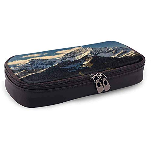 TYUHN Lake House Decor Bolsa de lápices multifuncional Cita lluviosa Letras ingenioh a Color Sombrilla Bastón Llovizna Granizada Decoración del hogar Superficie lisa Rojo Azul