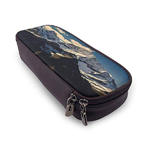 TYUHN Lake House Decor Bolsa de lápices multifuncional Cita lluviosa Letras ingenioh a Color Sombrilla Bastón Llovizna Granizada Decoración del hogar Superficie lisa Rojo Azul