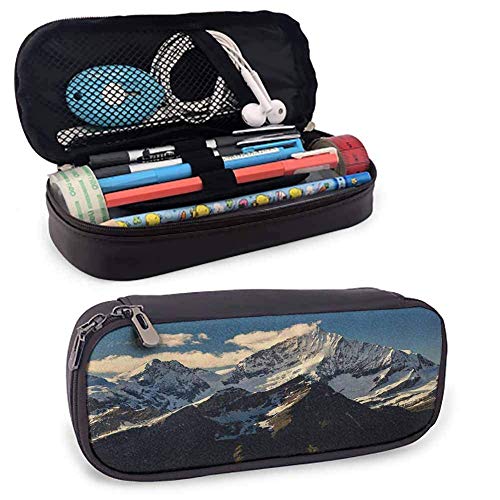 TYUHN Lake House Decor Bolsa de lápices multifuncional Cita lluviosa Letras ingenioh a Color Sombrilla Bastón Llovizna Granizada Decoración del hogar Superficie lisa Rojo Azul