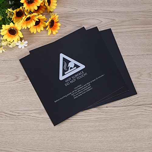 UEETEK Superficie de Impresión 3D 220mm x 220 mm (Cuadrado) - 3 Piezas