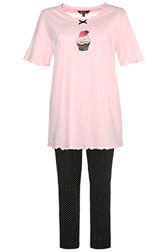 Ulla Popken Pyjama, Cupcake Pijama, Rosa (Rose 56), 62 (Talla del Fabricante: 62+) para Mujer