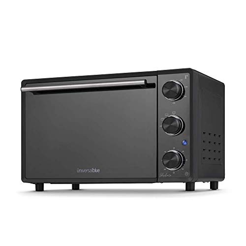 UNIVERSALBLUE Mini Horno Eléctrico Sobremesa | Potencia 1500W | Capacidad 28L | Horno Pequeño