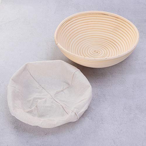 UPKOCH - Cesta de levadura para Pan, Masa, Organizador, cestas, banneton para Restaurante, casa, 25 x 25 x 8,5 cm