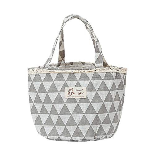 URIBAKY Bolsa TéRmica Bolsa Porta Alimentos Bolsa De Accesorios Almuerzo HerméTico Incluido Tela Transporte Comida Nevera Almuerzo con Encaje Deco