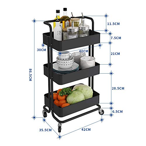 Utilidad Carrito con Ruedas de la Carretilla Cesta de Almacenamiento for el Almacenamiento de Cocina Office Coffee Bar Baño Organizador del Almacenaje de la Compra