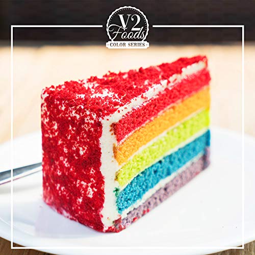 V2 Vape Colorante alimentario de vaina extremadamente concentrado, líquido para colorear bebidas, masas, coberturas y todos los demás productos alimenticios Rojo allura