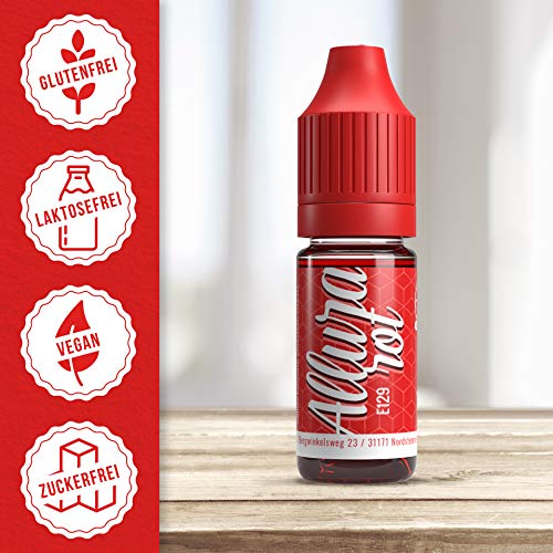 V2 Vape Colorante alimentario de vaina extremadamente concentrado, líquido para colorear bebidas, masas, coberturas y todos los demás productos alimenticios Rojo allura
