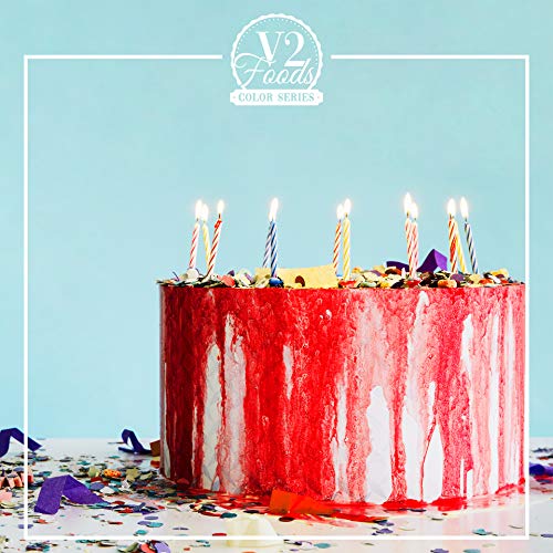 V2 Vape Colorante alimentario de vaina extremadamente concentrado, líquido para colorear bebidas, masas, coberturas y todos los demás productos alimenticios Azorrubina