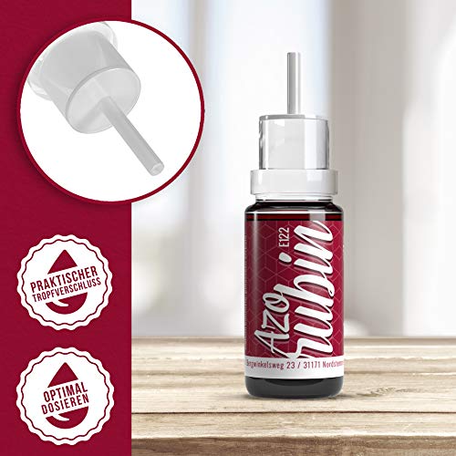 V2 Vape Colorante alimentario de vaina extremadamente concentrado, líquido para colorear bebidas, masas, coberturas y todos los demás productos alimenticios Azorrubina