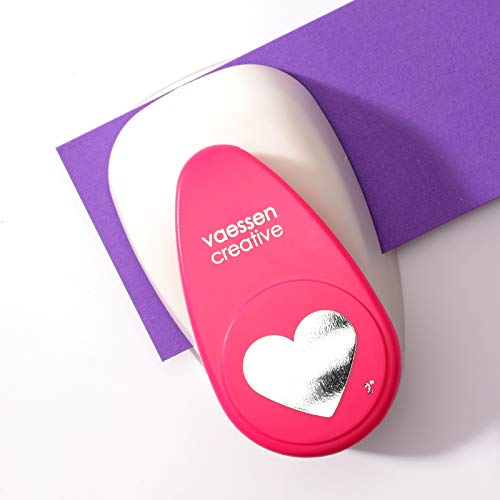 Vaessen Creative Perforadora de Papel, Corazón, Talla XL, Para Proyectos DIY, Scrapbooking, Creación de Tarjetas y Más