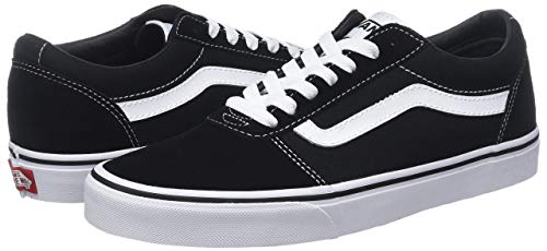 Vans Ward Canvas, Zapatillas Hombre, Negro ((Suede/Canvas) Black/White C4R), 42.5 EU