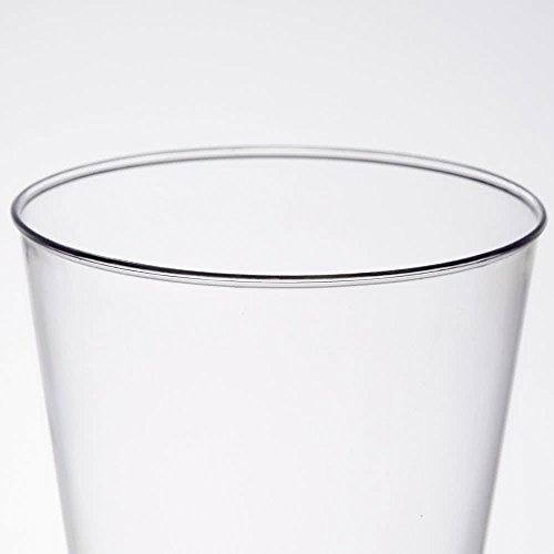 Vasos de fiesta elegantes de plástico duro, transparentes, 340 ml, 40 unidades