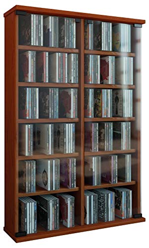 VCM Zuntisa Estante Mural para colección de CDs y DVDs, Cerezo, 91,5x60x18 cm
