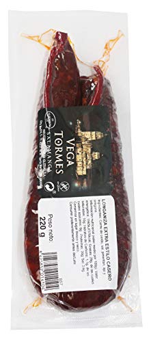 VEGA TORMES - Chorizo 100% Natural Longaniza Sarta Dulce Sin Aditivos 220 g