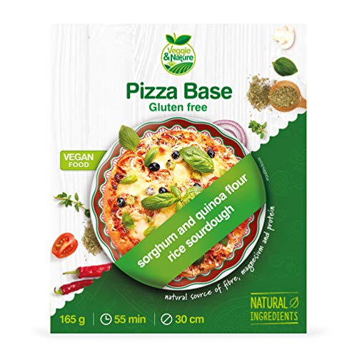 Veggie&Nature - Mezcla para bases de pizza vegana sin gluten, 165 g (5 paquetes)