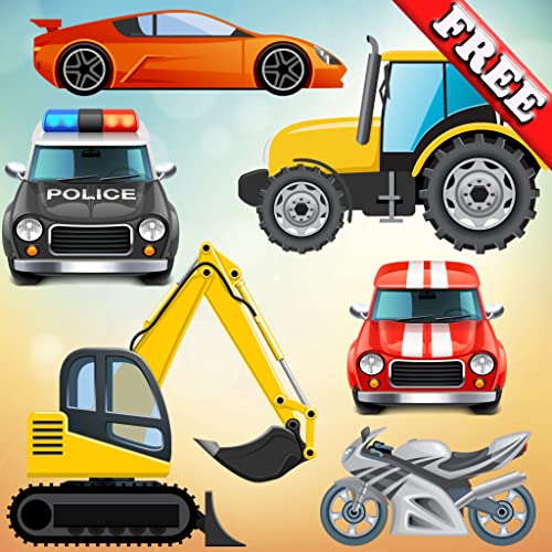 Vehículos y coches para bebés y niños: jugar con camiones, tractores y carros de juguete! GRATIS
